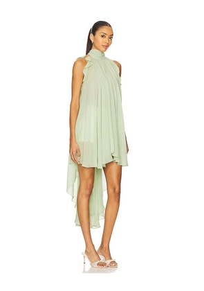 LA FUORI Gathered Halter Top in Sage. Size L. Also in M.