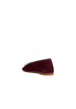 Mansur Gavriel Square Toe Ballerina Flat in Burgundy. Size 36. Also in 35.5.