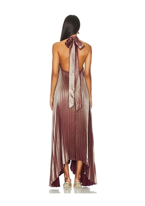 L'IDEE Olympia Gown in Burgundy. Size 12/L. Also in 14/XL.