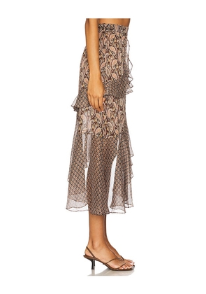 MISA Los Angeles Rakal Skirt in Brown. Size M. Also in S.