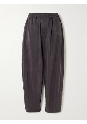 ssstein - Pleated Silk-blend Track Pants - Gray - x small,small,medium