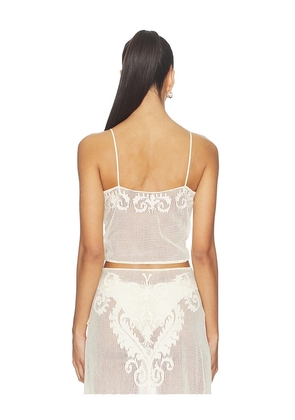L'Academie Fallon Top in Ivory. Size XS. Also in M, L.