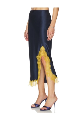 La Ligne Lace Slip Skirt in Navy. Size S. Also in XXS, M, L.