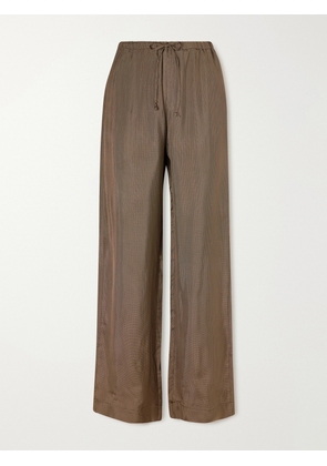 RÓHE - Houndstooth Jersey Wide-leg Pants - Brown - FR 34,FR 36,FR 38,FR 40,FR 42,FR 44