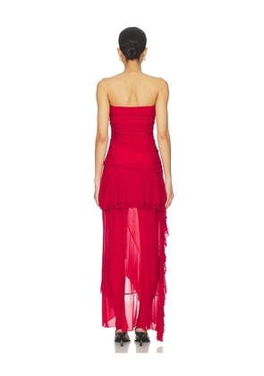 MORE TO COME Lillian Strapless Dress in Red. Size M. Also in XXS, XS, S, L, XL.