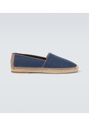 Brunello Cucinelli Suede-trimmed canvas espadrilles