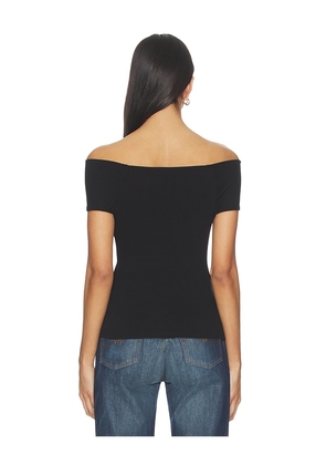 MORE TO COME Rorie Off Shoulder Top in Black. Size M. Also in XS, XXS, S, L, XL.