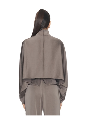 Lapointe Caftan Top in Grey. Size L. Also in S, M, XL.