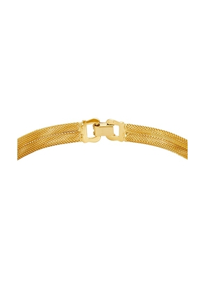 LELET NY Eden Mesh Choker in Metallic Gold.