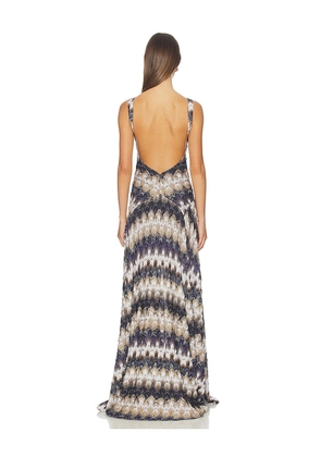 Missoni Sleeveless Long Dress in Navy. Size 36/0. Also in 38/2, 40/4.