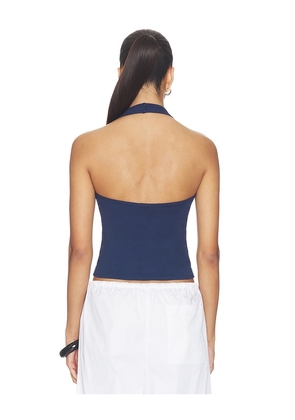 NILI LOTAN Britt Halter Top in Navy. Size XS. Also in S, M, L.