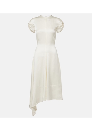 Victoria Beckham Asymmetric crepe satin midi dress