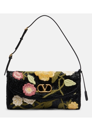 Valentino Garavani DeVain embroidered beaded shoulder bag