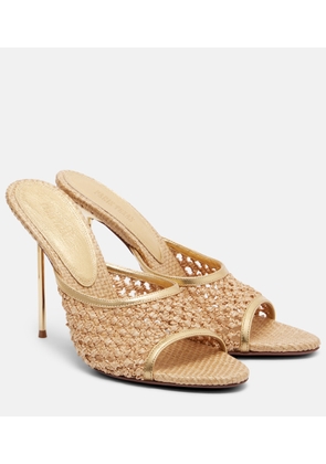 Paris Texas Lidia leather-trimmed mules