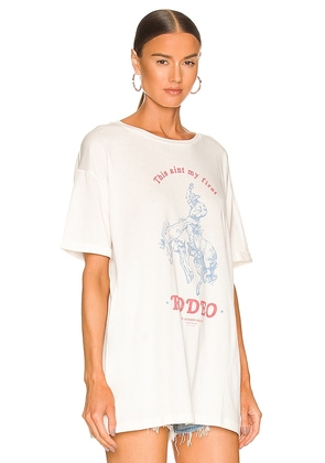 The Laundry Room This Ain't My First Rodeo Oversized Tee in White. Size M. Also in L, XS.