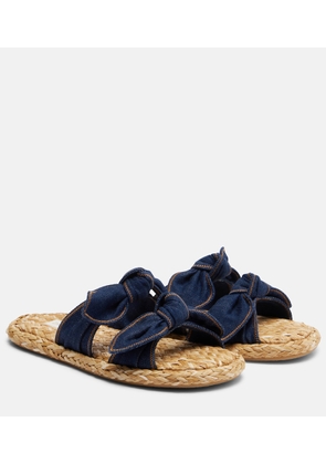 Zimmermann Carousel denim espadrille slides