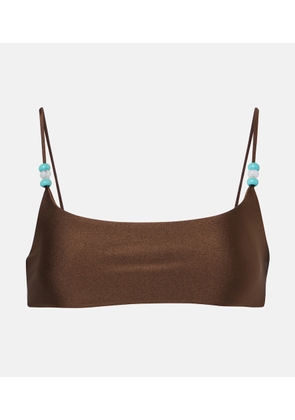 Jade Swim Muse beaded bikini top