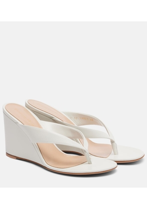 Gianvito Rossi Leather wedge thong sandals