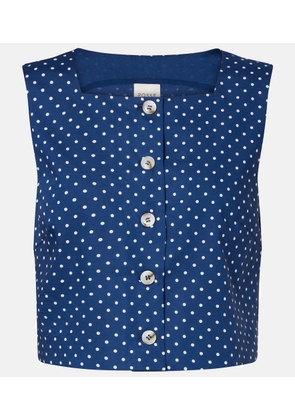 Posse Rio polka-dot cropped top