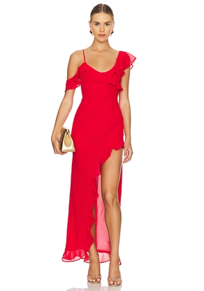 Runaway The Label DALIA Maxi Dress in Red. Size XS. Also in L, XL.