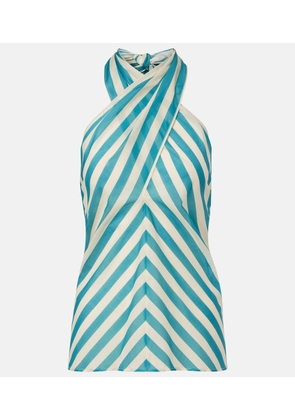 Eres Alter Ego striped cotton voile top