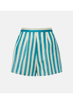 Eres Twins striped cotton voile shorts