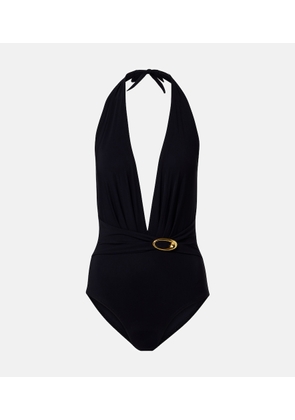 Karla Colletto Solid embellished swimsuit