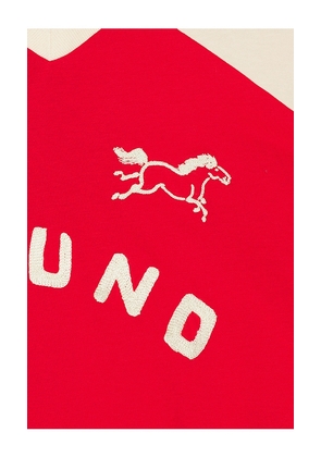Found Goji Red Collar Print Jersey in Red. Size S. Also in M, XL/1X, XXL/2X.