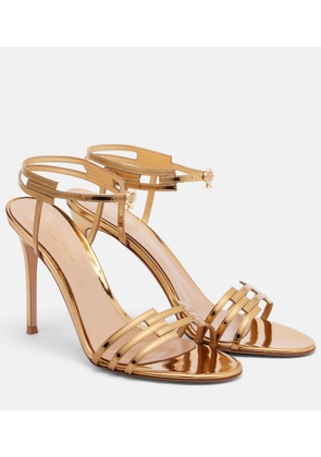 Gianvito Rossi Metallic leather slingback sandals