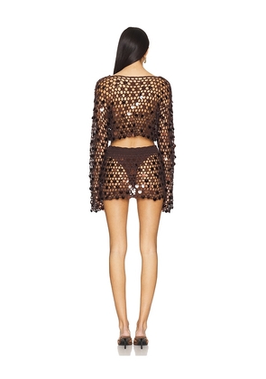 superdown Coralie Skirt Set in Brown. Size S. Also in XS, M, L.