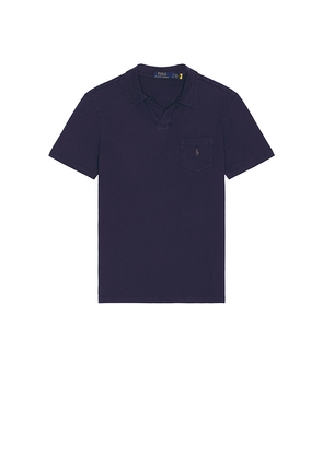Polo Ralph Lauren Standard Fit Cotton Linen Polo Shirt in Navy. Size S. Also in M, L, XL/1X.