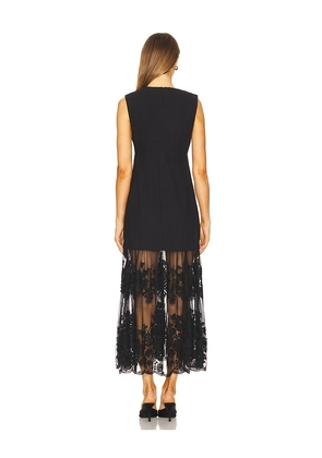Sea Arielle Lace Vneck Midi Dress in Black. Size 4. Also in 6.