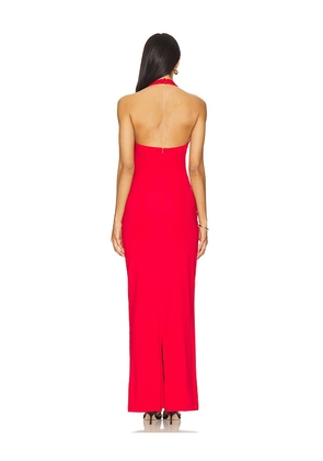 superdown Chloe Halter Maxi Dress in Red. Size M. Also in XS, S, L.