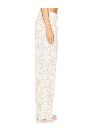 SANS FAFF Estelle Lace Pintuck Pants in White. Size S. Also in XS.
