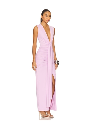 Susana Monaco Tie Front Gathered Dress in Blush. Size M. Also in L.