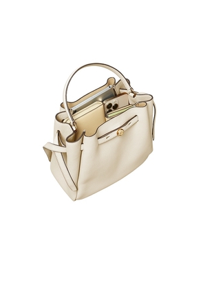 Tory Burch Romy Bucket Bag in White.