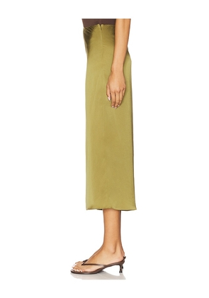 Theory Side Ruched Skirt in Green. Size 00. Also in 0, 6.