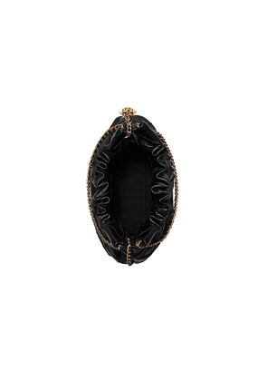 Tory Burch Fleming Mini Hobo Bag in Black.