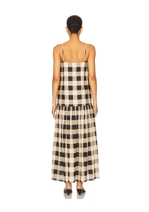 SEROYA Aydan Linen Maxi Dress in Beige. Size S. Also in XS, XXS.