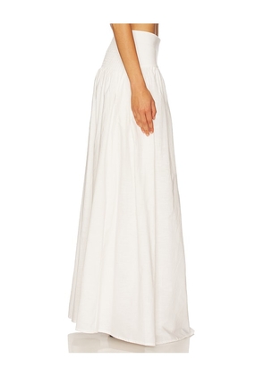 SNDYS Nesa Maxi Skirt in White. Size L. Also in S, XS.