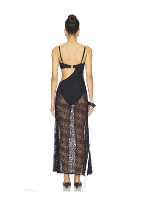 PatBO x REVOLVE Midnight Pearl Mesh Beach Dress in Black. Size S. Also in M.