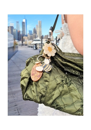 Solar Eclipse Hand-painted Honey Bee Bag Charm & Keychain in Beauty: Multi.