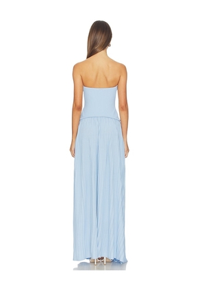 Solid & Striped The Strapless Soglio Dress in Blue. Size L. Also in XS, S, M.