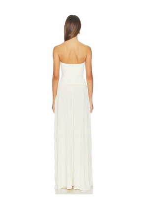 Solid & Striped The Strapless Soglio Dress in Beige. Size L. Also in XS, S, XL.