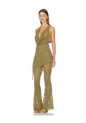 superdown Colson Pant Set in Olive. Size XXS. Also in XS, S, M.