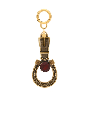 petit moments Horseshoe Keychain in Metallic Gold.