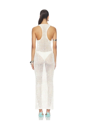 superdown Zia Crochet Maxi Dress in Ivory. Size XS. Also in S, M.