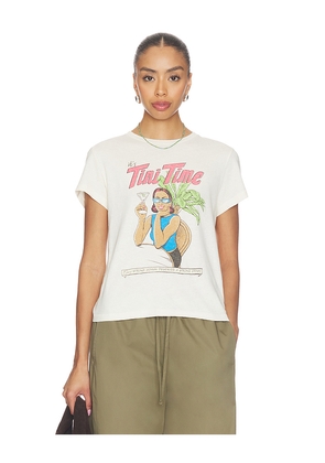 RE/DONE Classic Tee Tini Time in Ivory. Size XS. Also in S, M, L.