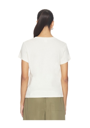 RE/DONE Classic Tee Tini Time in Ivory. Size XS. Also in S, M, L.