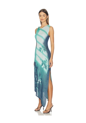 PH5 Cedar Window Print Tank Dress in Teal. Size XS. Also in M, XL.